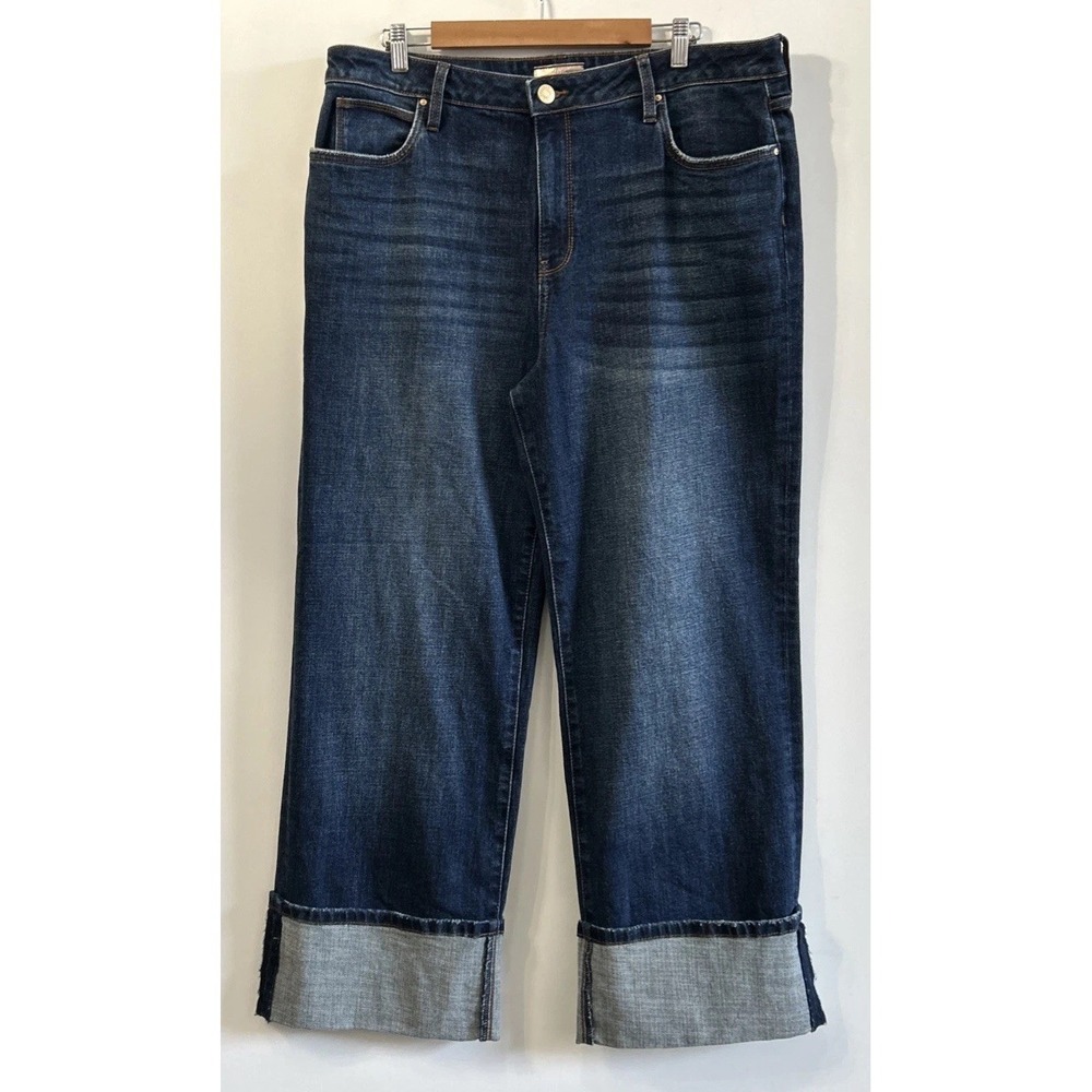 NWT Women's KUT from the Kloth Sienna Straight Leg High Rise Jeans 16 Cuffed New